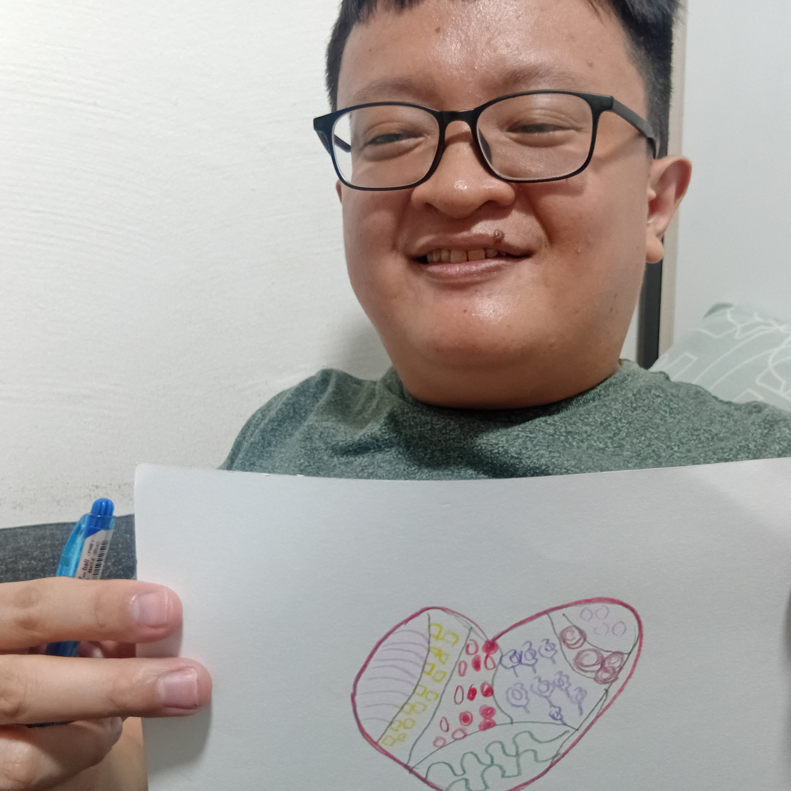Heart shaped zentangles