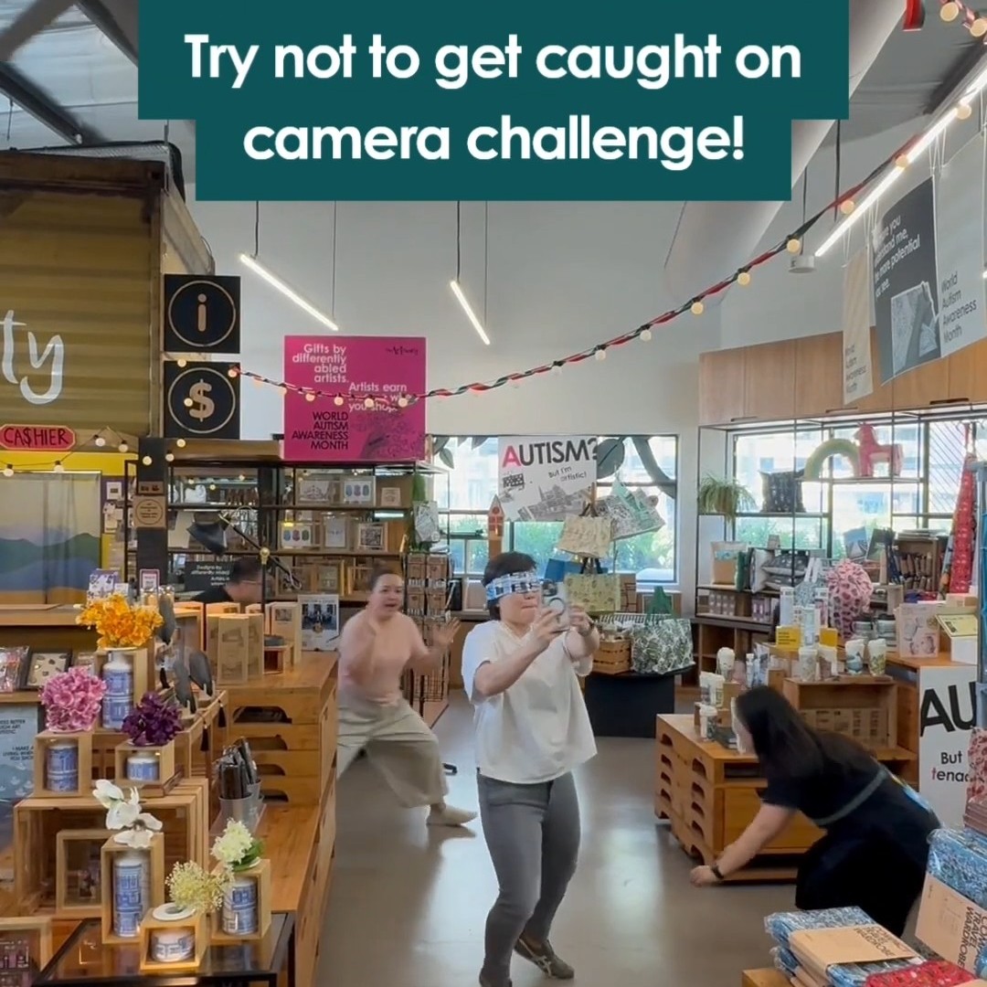"Trying Hard" not to get caught on camera!